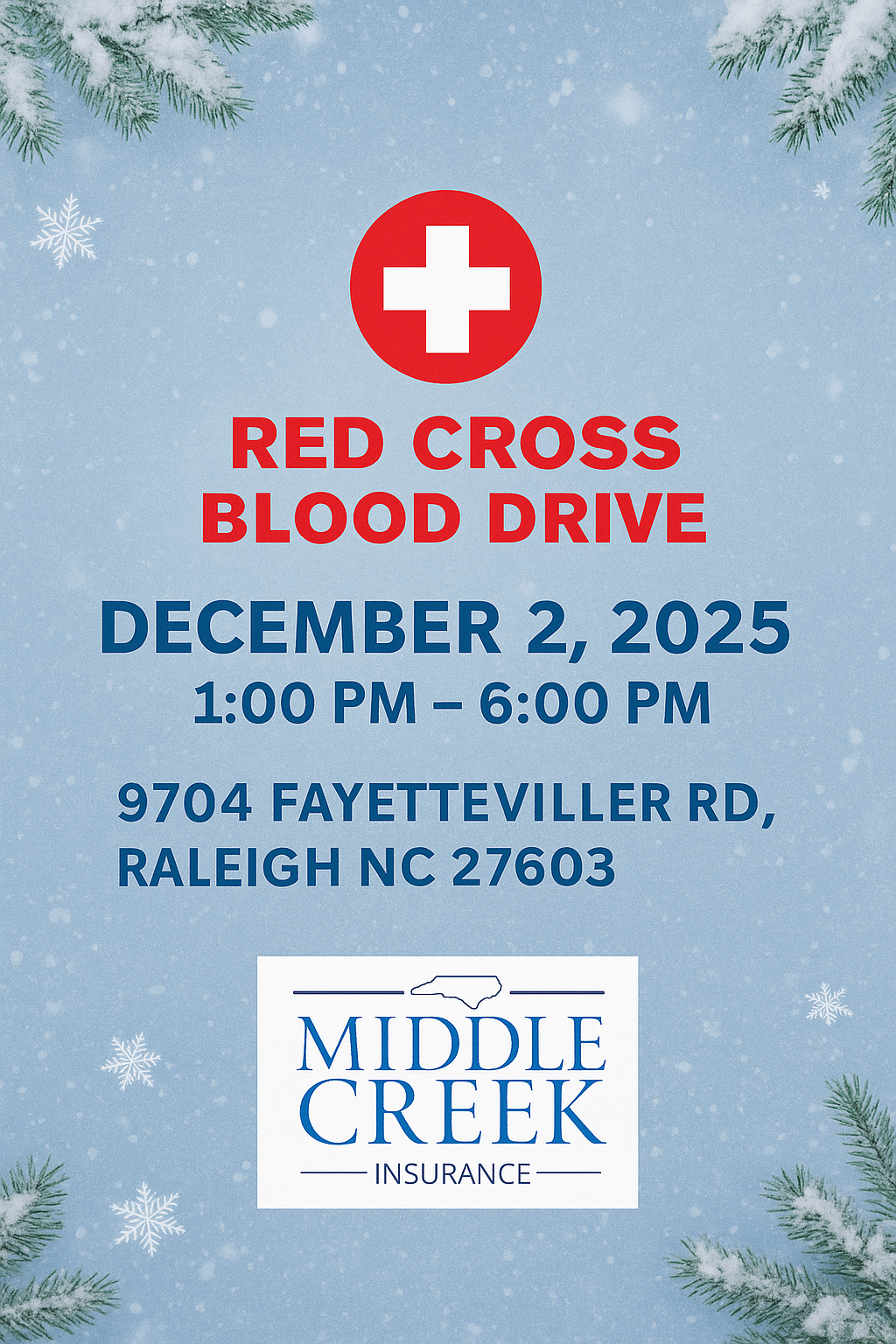 Red Cross Blood Drive – December 2nd