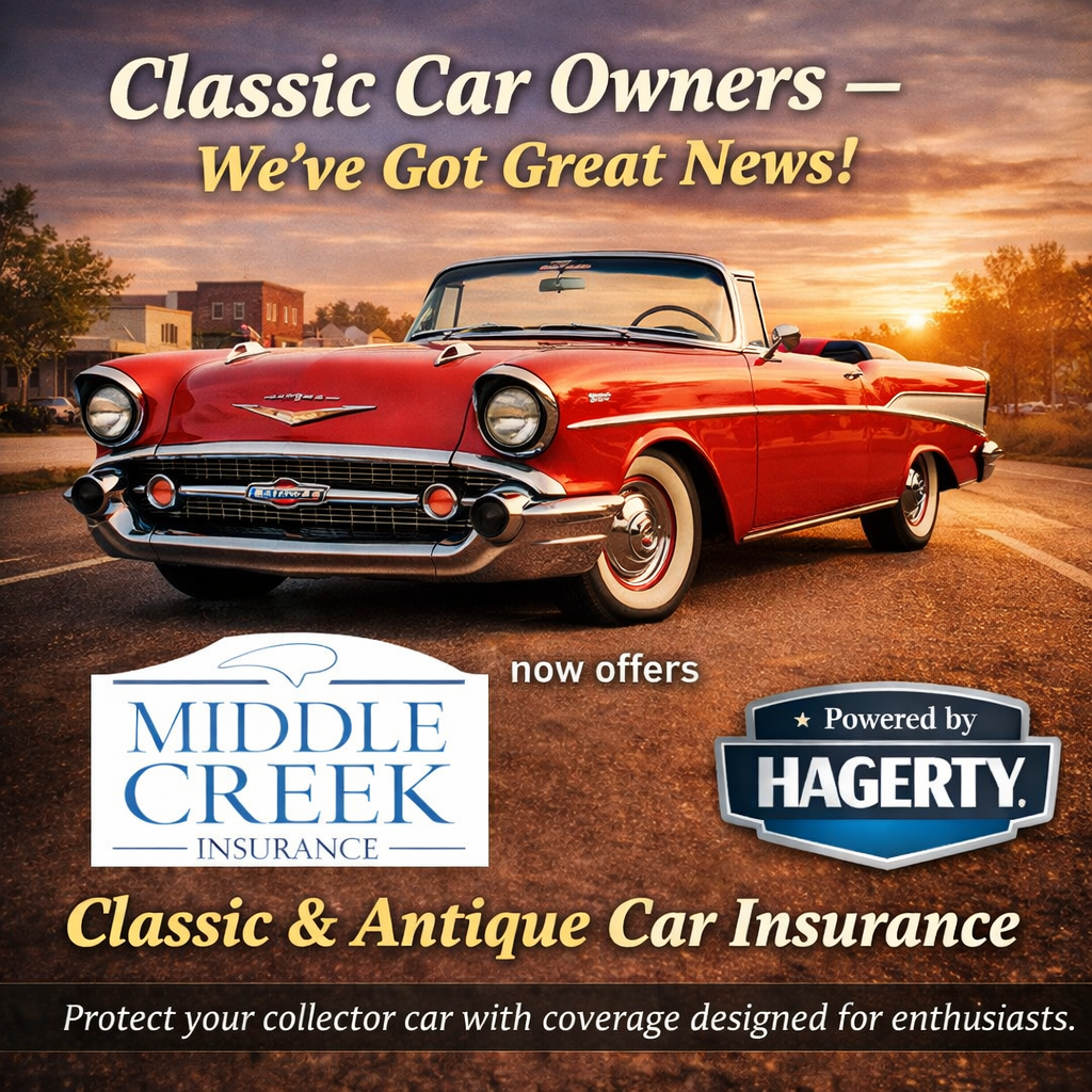 Rev Up Your Coverage: Middle Creek Insurance Now Offers Classic & Antique Car Insurance with Hagerty